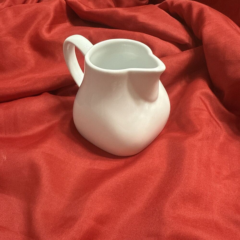 Pier 1 Luminous White Porcelain Creamer‎ Pitcher 3-1/4" EUC discontinued